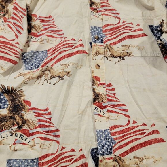 Men's Large Bit and Bridle Country Western Button Down - Picture 4 of 9